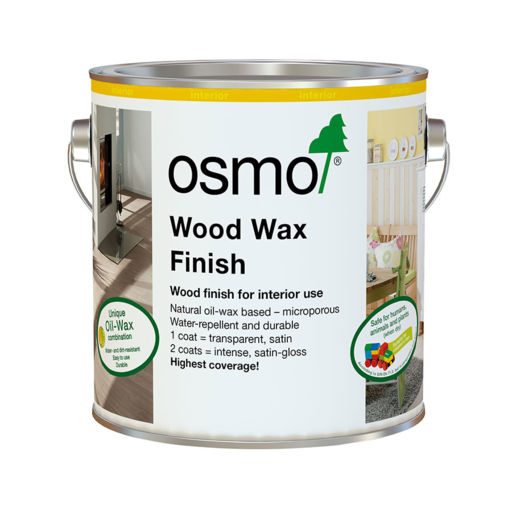 Osmo Wood Wax Finish Transparent, Ebony, 0.75L Image 1