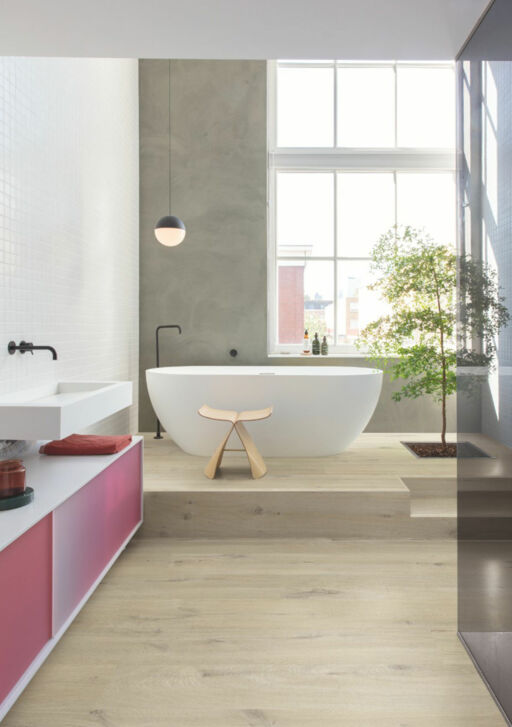 QuickStep Alpha Bloom, Cotton Oak Beige Vinyl Flooring, 209x6x1494mm