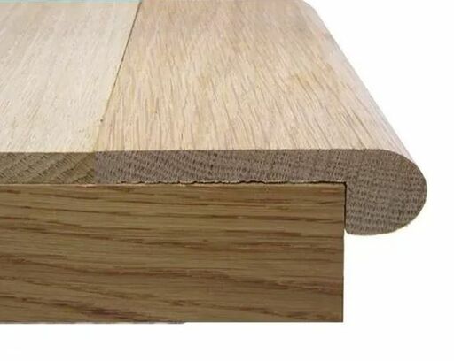 Tradition Solid Oak Stair Nosing, Oiled, For 10mm Floors, 82x28mm 2.7m