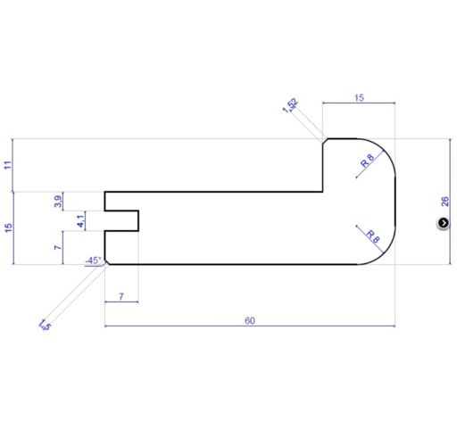 Unfinished Oak Stair Nosing 15mm, 2.7m Image 2